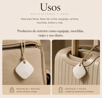 Tus llaves, tu mochila y tu maleta... siempre localizadas.
