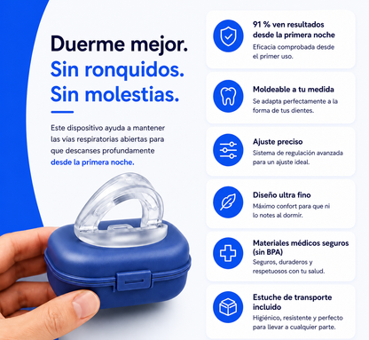 Duerme tranquilo y ayuda a reducir los ronquidos desde la primera noche