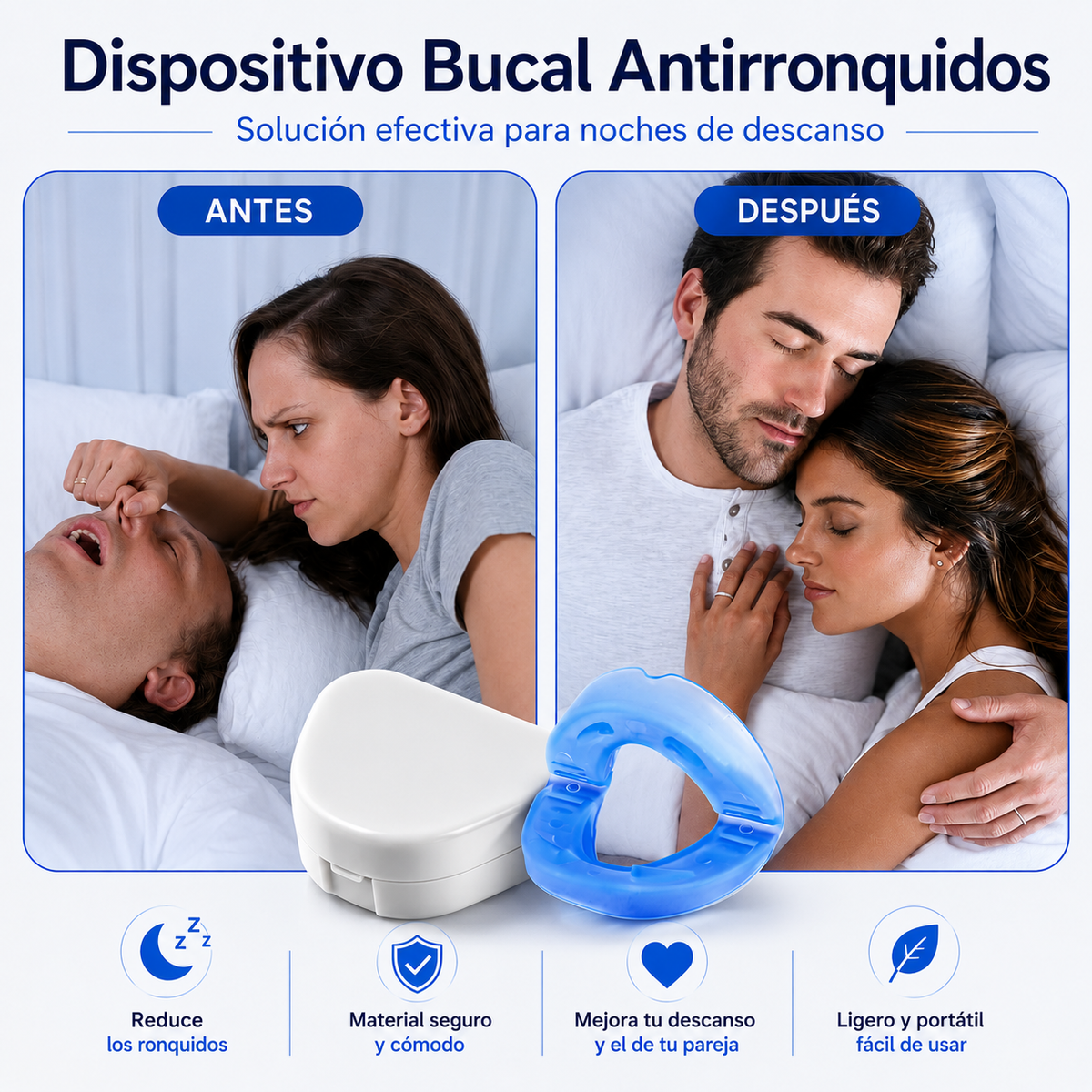 Duerme tranquilo y ayuda a reducir los ronquidos desde la primera noche