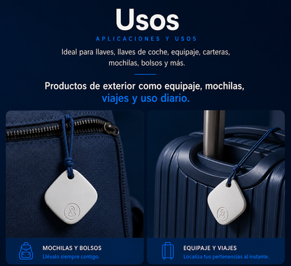 Tus llaves, tu mochila y tu maleta... siempre localizadas.